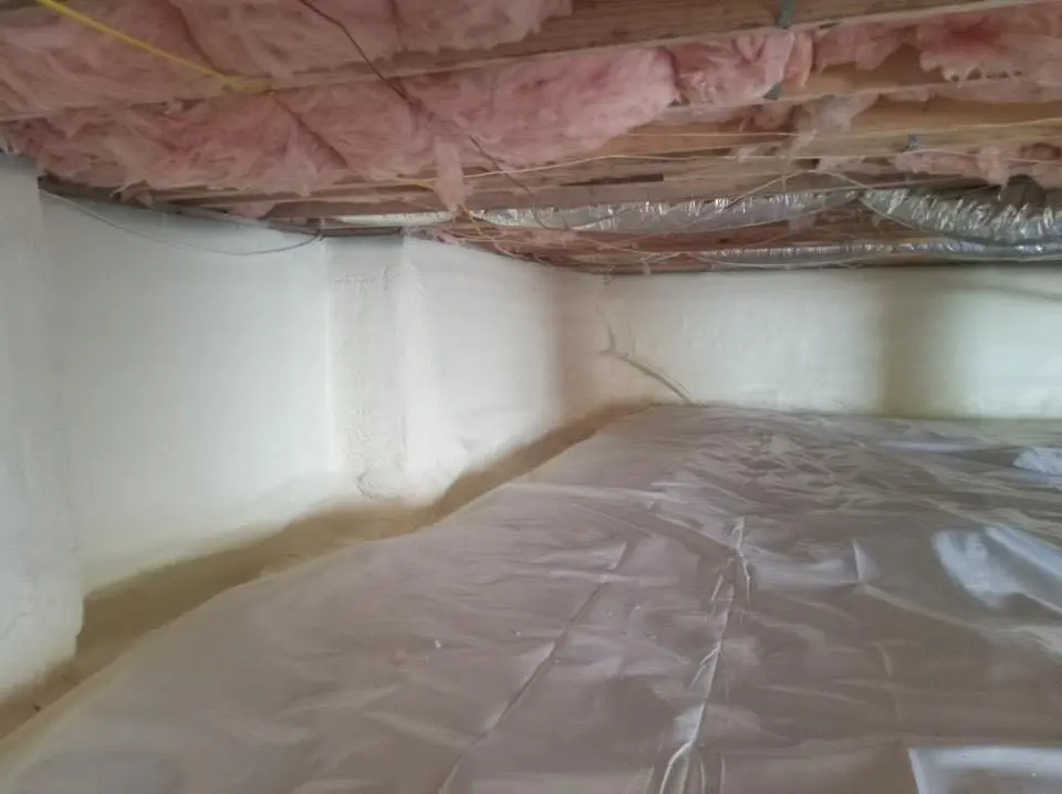 Crawl space encapsulation with closed-cell spray foam for Spray Foam Roofing in South Lebanon